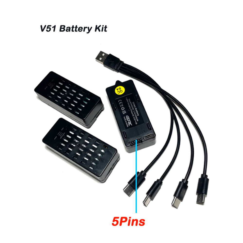 Drone Racing Charger - Batterie Lipo 4D-V51 3.7V 1300mAh, 3