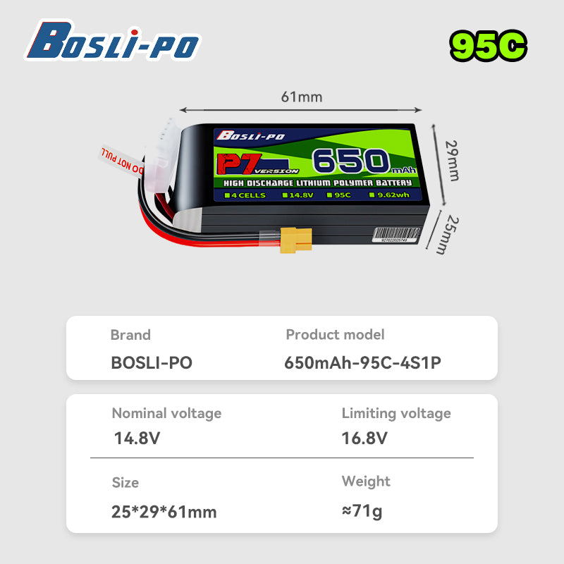 Batterie Lipo Boslipo P7 Versi - Drone Racing Battery avis et prix